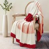 Homelike Moment Fleece Throw Blanket Twin Size, Red Soft Fluffy