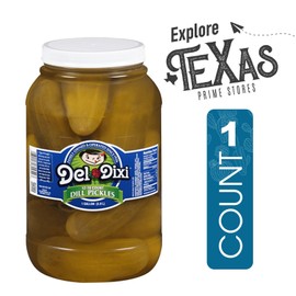 Del-Dixi - Lavinia Essentials Bundle: 1- Gallon of Whole Dill Pickles Plastic Jar + 1 Utility Prop.