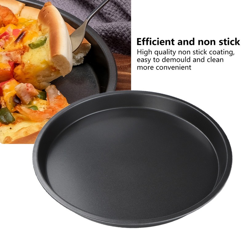 2Pcs Non Stick Pizza Pan Deep Thickened Carbon Steel Baking