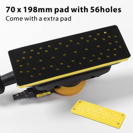 3 x 8 in Jitterbug Air Orbital Sander, 70 mm x 198 mm 1/8 in Orbit, 10,000 Max OPM Non-Vacuum with Extra Hook-Loop Pad and 15pcs (80/120/180/320/400) sandpapers