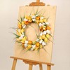 12 Inch Artificial Spring Wreath White Tulip Flower Floral Wreath