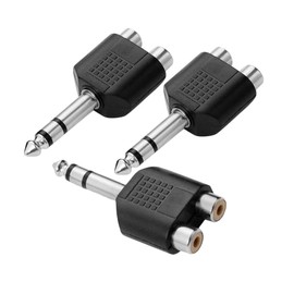Kisangel 3pcs RCA to Audio Adapter Y Splitter Converter for Dual Male Connection Multi Functional Stereo RCA Splitter for Easy Audio Device Integration
