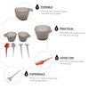 PACKOVE 4pcs Mixing Bowls Hair Dye Combs Handle Design for