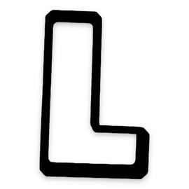 L Capital Block Letter Cookie Cutter with Easy to Push Design (4 inch)