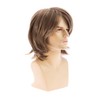 Short Brown Wig for Mens Light Brown Layered Natural Fluffy