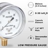 SCTSNSR 0 to 30 Inches of Water Column Pressure Gauge,