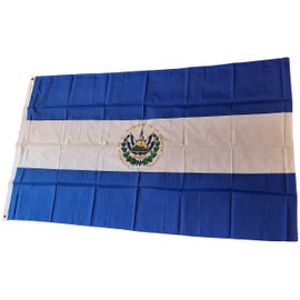 NWFlags El Salvador Flag 5ft x 3ft 75d Premium Polyester Suitable For Flagpoles | Strong Polyester 5x3 foot material flag with Eyelets
