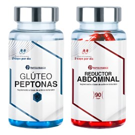 Kit Suplementos Glúteo Peptona + Reductor Abdominal Cápsula* Sin Sabor