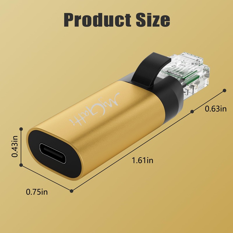 USB C to Ethernet Adapter, New Idea RJ45 Male to