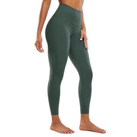 CRZ YOGA Butterluxe High Waisted Lounge Legging 25" - Buttery Soft Workout Yoga Pants Dark Forest Green Small