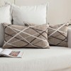 MIULEE Set of 2 Cushion Covers Decorative Chenille Cosy Modern