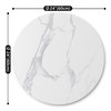 SSTBLEV Round Table Top, 23.6” White Sintered Stone Tabletop, DIY