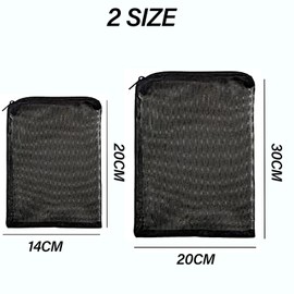 Aquarium Filter Bags, 10 Pcs Fish Tank Bio Ball Media Mesh Storage Bag with Zipper (S (14cm x 20 cm))
