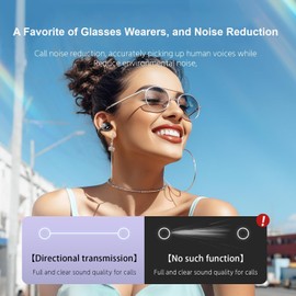 Open Ear Headphones, OpenEarRing Lightweight Comfort Open Ear Clip Wireless Earbuds, 40H Play Bluetooth 5.4 Headphones with Microphone Fit Sports Running, Workout (C-Style-Black)