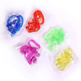 Giraffe Manufacturing - Glitter Sticky Hands Easter Egg Fillers - Goody Bag Sticky Stuffers for Kids | Comes in A Fun Gift Ready Bag | Small and Large Glittery Fingers, 75 Pieces