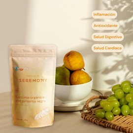 SEREMONY | Cúrcuma Orgánica Con Pimienta Negra 100% Natural | 200 g | Superfood | SEREMONY | Organic Turmeric With Black Pepper