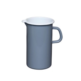 Riess, 0836-065 Enamel Jug, 10 cm Diameter, 1.5 L Capacity, Pure Grey, LWH 16.3 x 11.3 x 19 cm, Sippy Pot, Miilk Jug, Fridge Jug