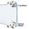 Litoexpe 8 Pcs Curved Shower Door Rollers Replacement, 23mm Aluminum