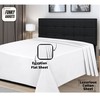 Funky Gadgets Single Bed Flat Sheets White 100% Egyptian Cotton