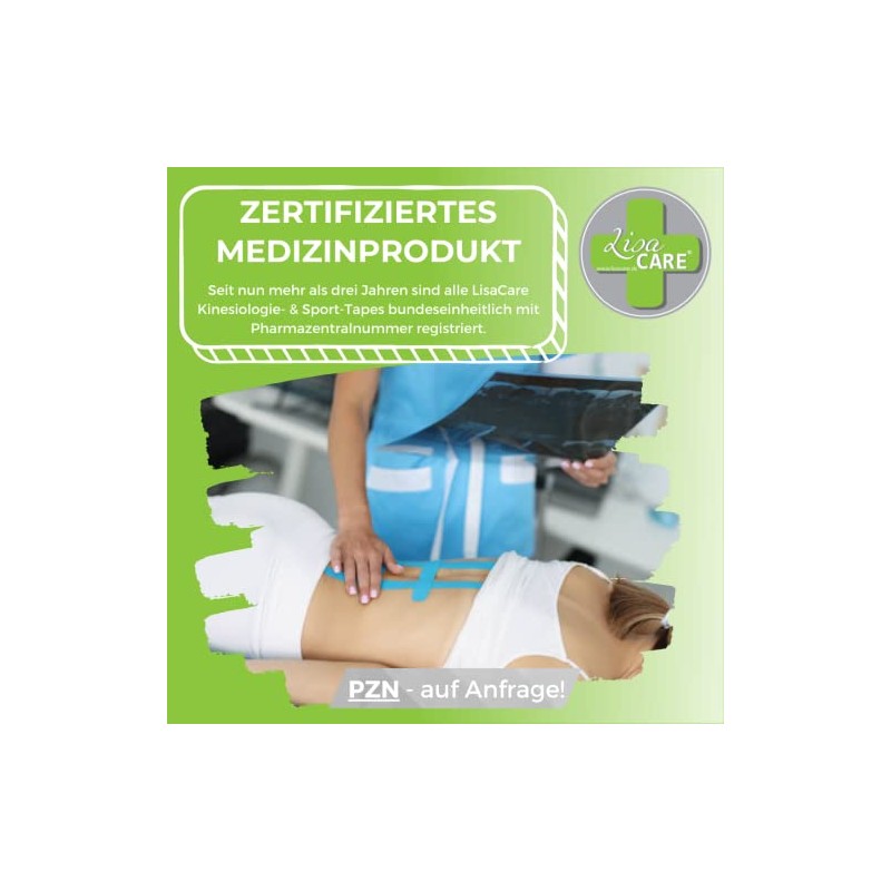 LisaCare Kinesiology Tape - Physio Tape - Set of 3