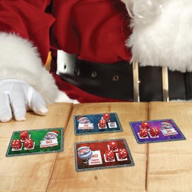 Xmas Stocking Filler - SANTA'S CHRISTMAS DICE GAME - For Children, Family, Kids, Christmas Party, Christmas Office Party, Christmas Family Game, Christmas eve box fillers, Christmas stocking fillers