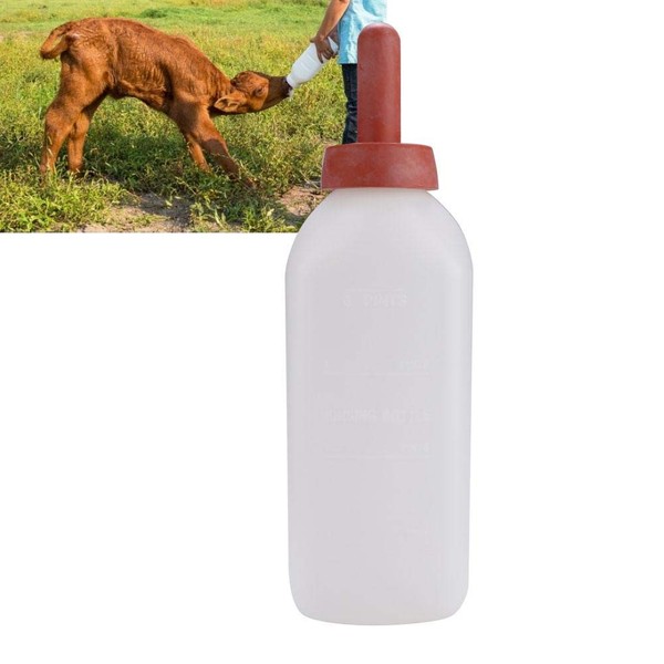 Tnfeeon 2L Lamb Milk Bottle, Calf Milk Feeding Bottle Cow