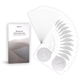 BinZetic [Easy-tear Design] Original 100Pcs Aluminum Foil Lids Seals Sticker Covers for Reusable Nespresso Vertuoline Pods (Food Grade ）