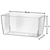 1.30cm Rectangular Clear Plastic Plant Pot Planter