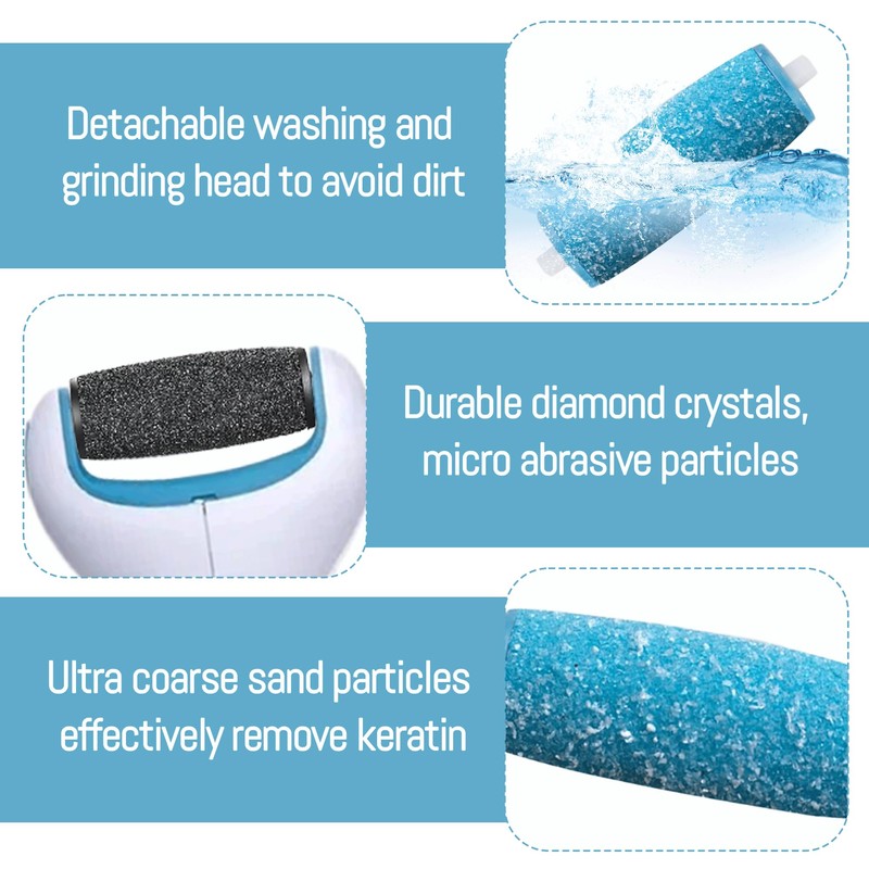 Pack of 9 Mineral Replacement Rollers for Scholl Callus Remover,