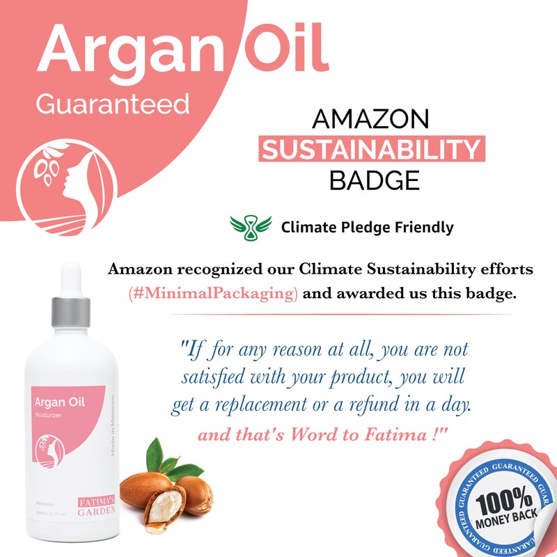Fatima's Garden Argan Oil for Face, Hair, Skin and Nails