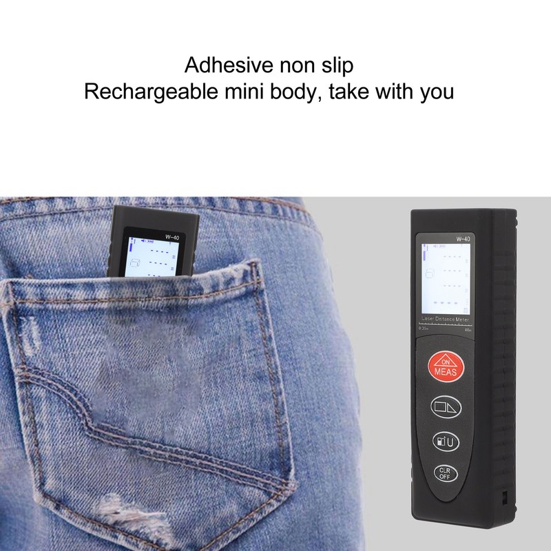 Laser Distance Meter 40meter Mini Portable Digital Accurate Measure Rangefinder