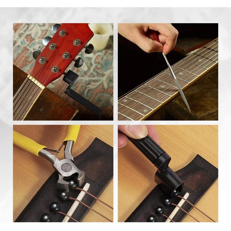 77 Pcs Guitar Maintenance Kit Repair Tool Setup with Carry