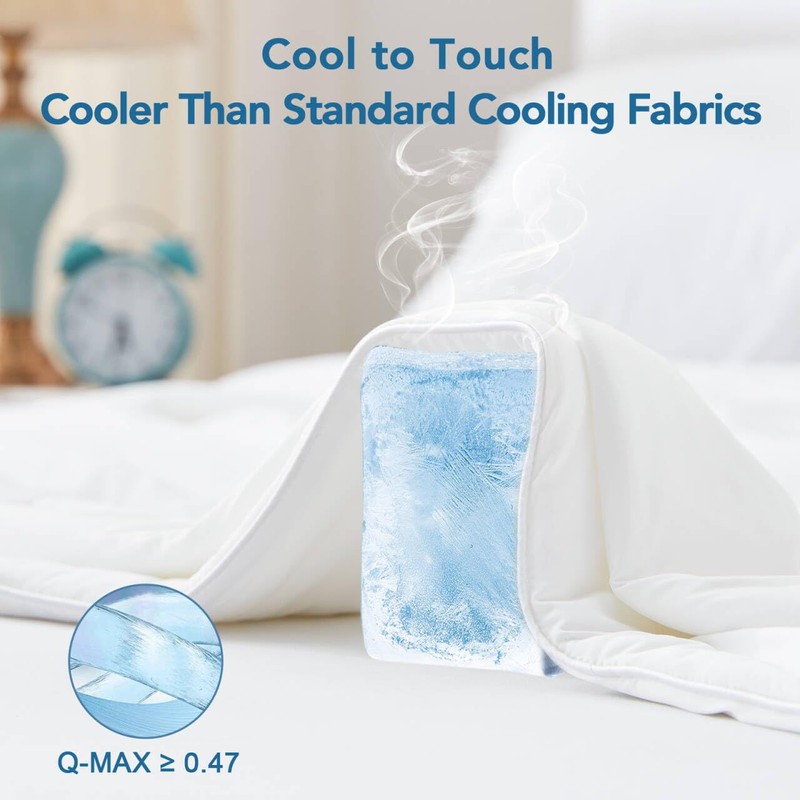 Revolutionary Cooling Comforter, King/Cal King Size, Ultra-Soft Cool Blanket for