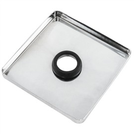 Zangc 3.5 "Square Shower Arm Flange Shower Flange Cover Plate Large Size Universal Replacement Shower Head Cover for Covering Gaps Holes for All Standard 1/2 Pipes Silver Gray 1PCS