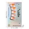 RUOKEXIN Fall Press on Nails Short Square False Nails Orange