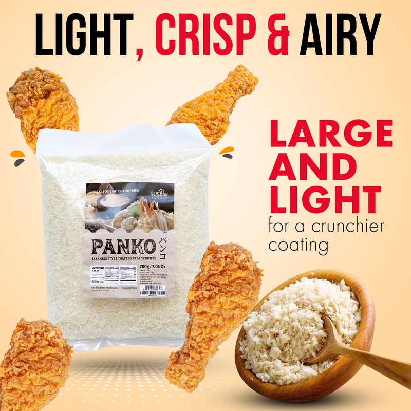 Fusion Select 2 Packs Panko Bread Crumbs - Japanese-Style Toasted