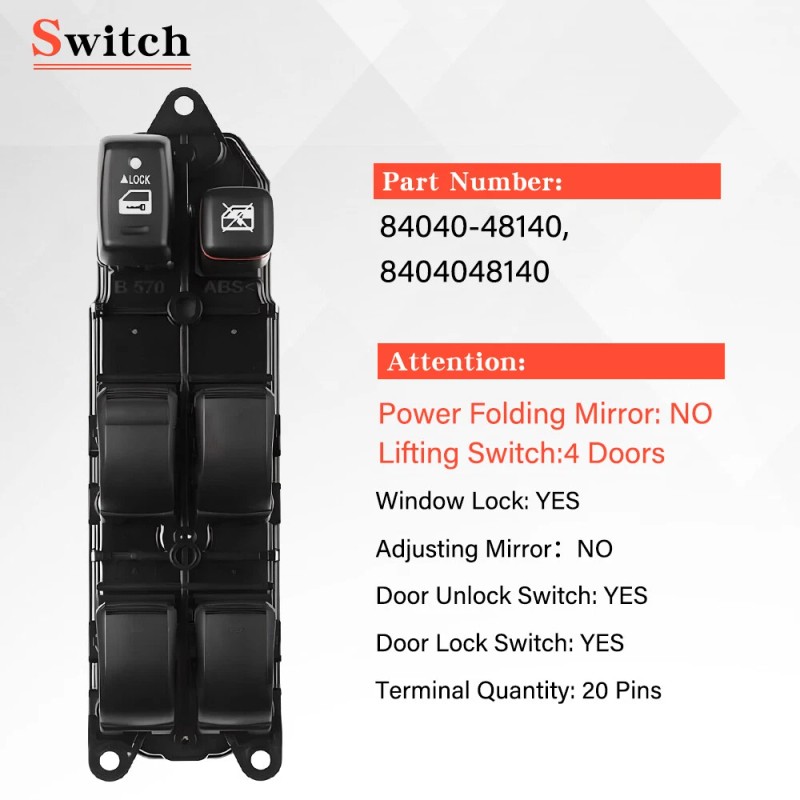 CNPAPC For Lexus RX330 RX350 GX470 RX400H 2004-2009 Driver Power