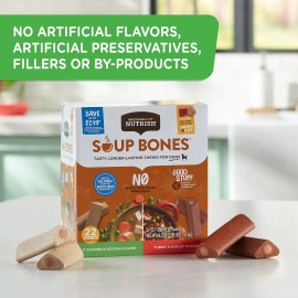 Unbranded Rachael Ray Nutrish Soup Bones Dog Treats 2 Pack – Beef & Chicken, 11 Ct Each.