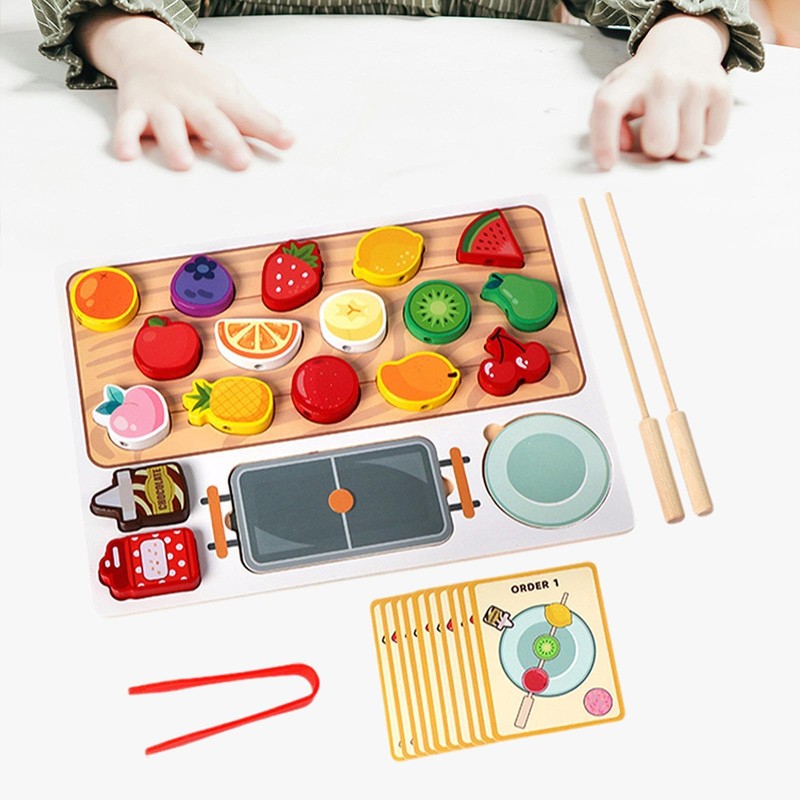 Colcolo Fruit Matching Game Pretend Play Toy Early Learning Educational