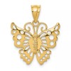 GlittersandGold 14k Butterfly Pendant Bracelet Necklace