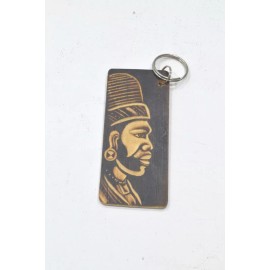 African Carved Wood Key Chain Tanzania