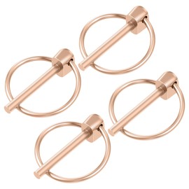 QFGasre 8 Pcs Heavy Duty Lynch Pin with Rings Tractor Lynch Pin Tow Bar Retaining Pins for Trucks Tractors Trolleys Lawn Mowers Trailers (1.77× 1.38 × 0.12 Inches)