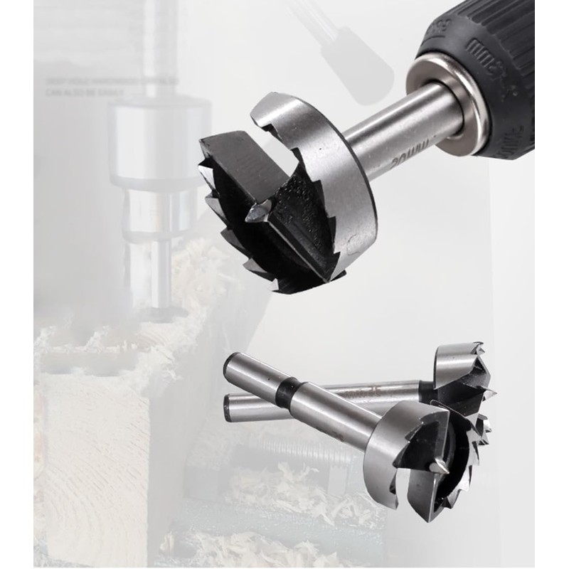 Meichoon Upgraded Version Multi-Tooth Forstner Drill Bit Set Higher Hardness