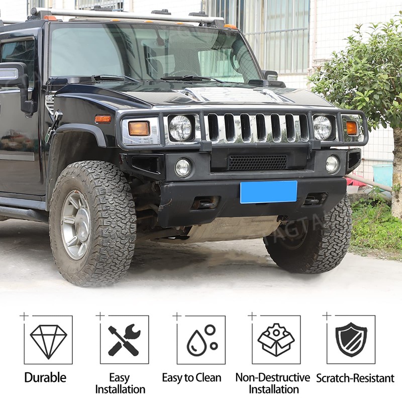 Front Bumper Corner Bezels Replacement Compatible with Hummer H2 2003-2009