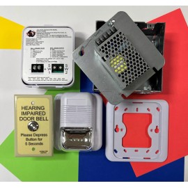 Global Fire Control ADA Door Annunciator Kit, selectable strobe color, selectable audible ie 7005-G5
