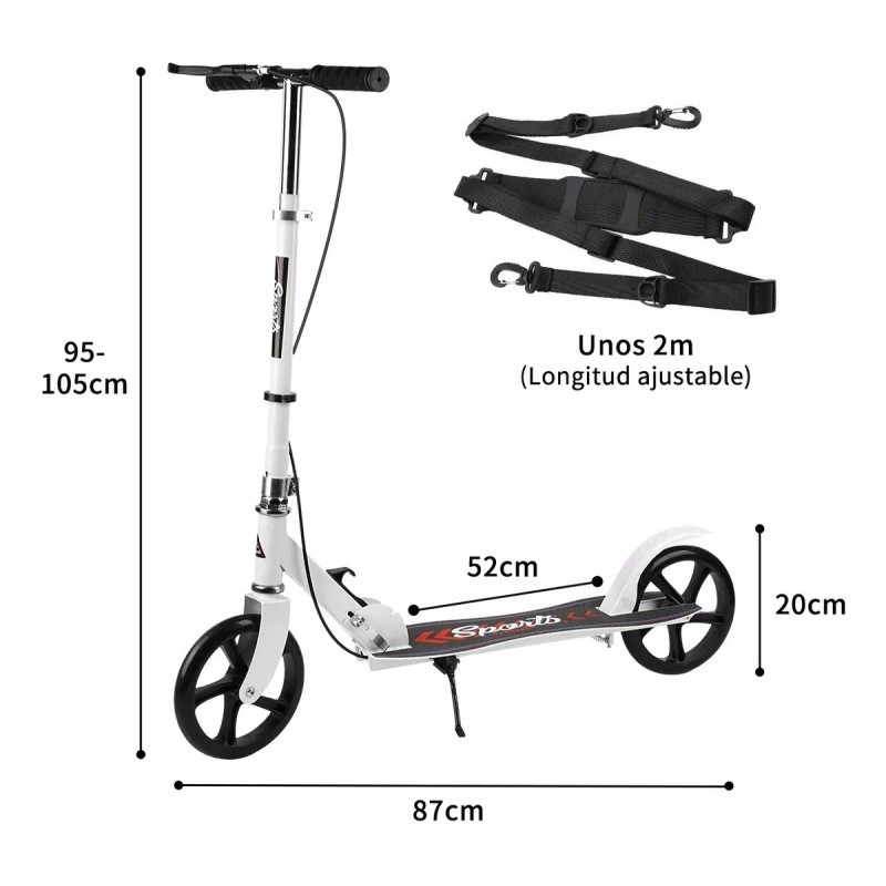 Show Me Patinete Adulto Con Freno De Mano Regulable Plegable