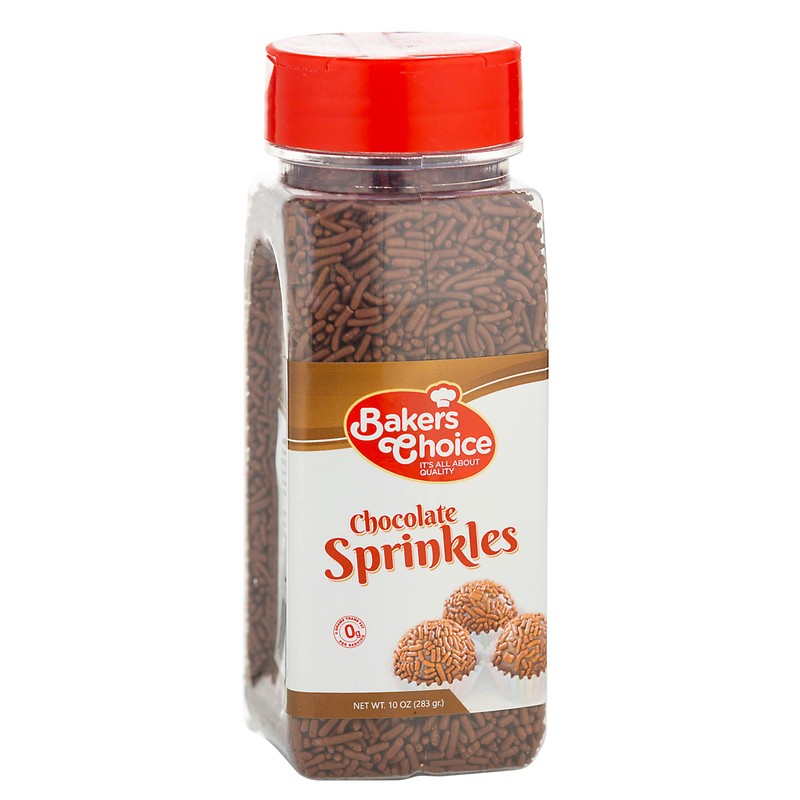 Bakers Choice Chocolate Sprinkles for Ice Cream Toppings - Chocolate