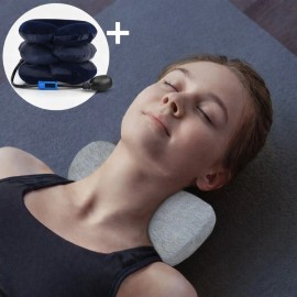 Neck Pain Relief Inflatable Cervical Traction Collar+ Support Pillow 2-Piece Set