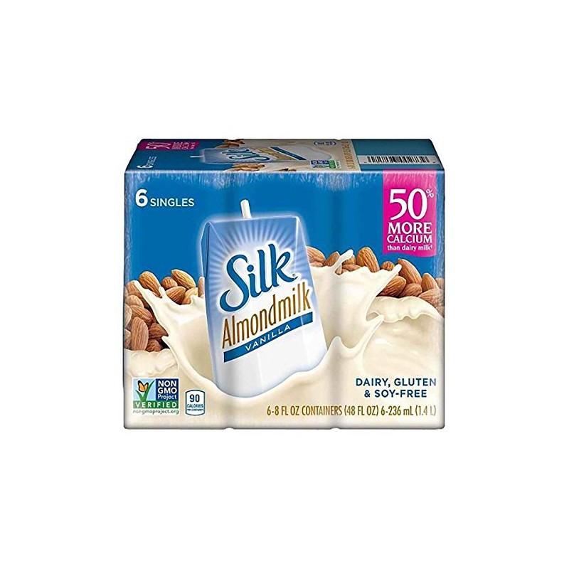 Silk Pure Almond Milk - Vanilla - 6 Pack -