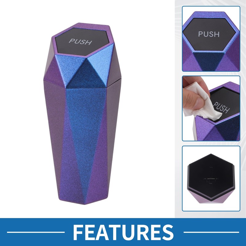 A ABSOPRO Car Trash Can Portable 3.5" Width 7.9" Height